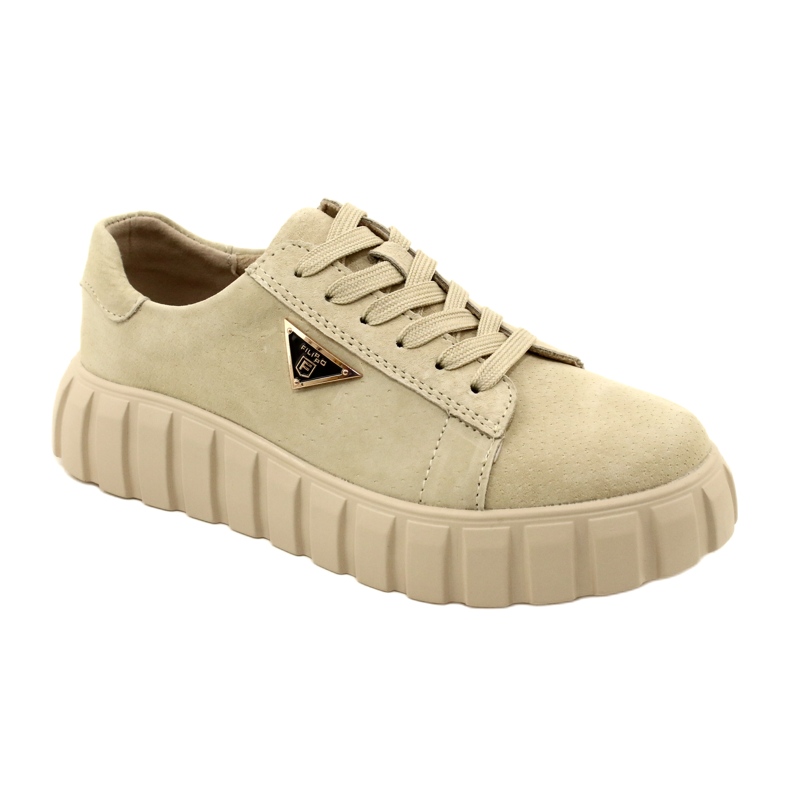 Filippo DP4138 sneakers i mocka beige 1