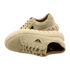 Filippo DP4138 sneakers i mocka beige 5