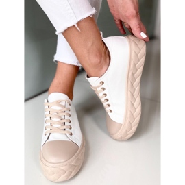 BM Winnie WHITE / BEIGE damsneakers 2