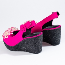 Shelovet rosa mockasandaler för kvinnor 2