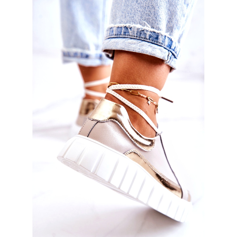 S.Barski Dambrogues på Noriso-plattformen i beige och guld 4