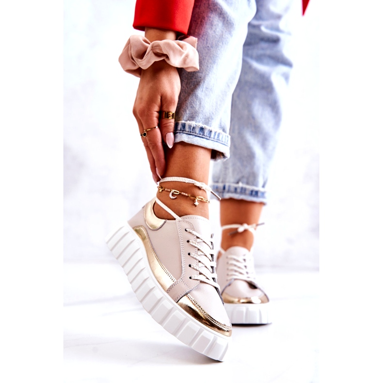 S.Barski Dambrogues på Noriso-plattformen i beige och guld 3