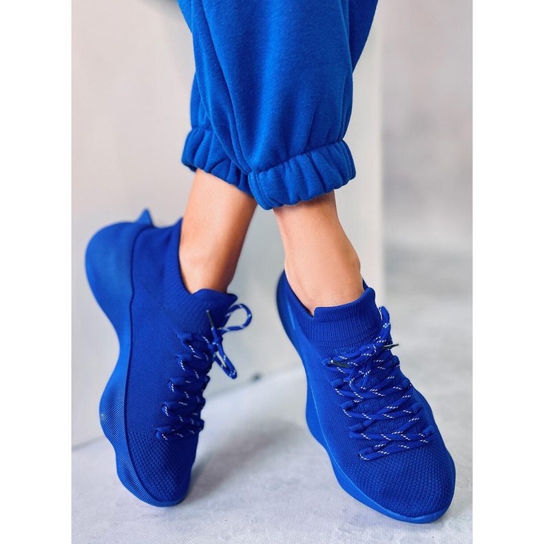BM Girod Blue sock sneakers blå 1