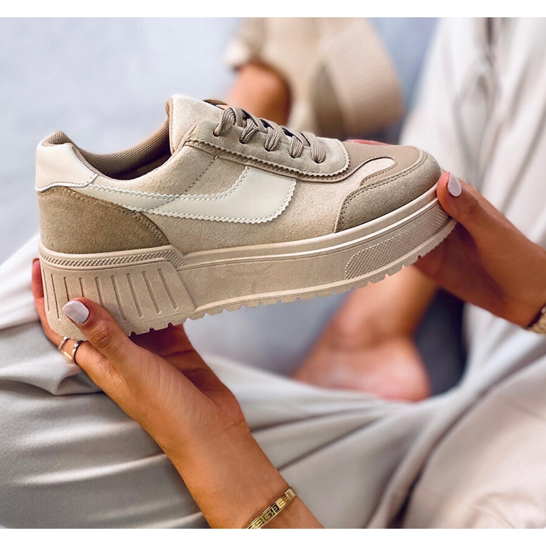 BM Plattformssneakers Foret Khaki beige 1