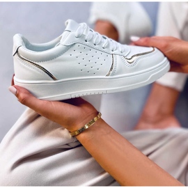 BM Reggi Gold damsneakers vit 1