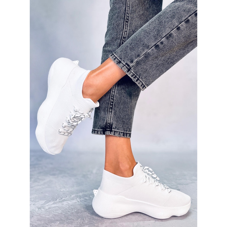 Callens Bianco socksneakers vit 2