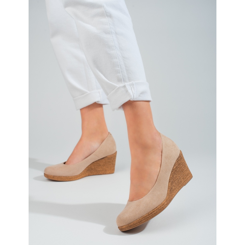 W. Potocki Beige wedge pumps för kvinnor från Potocki 1