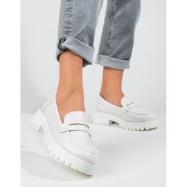 Vita Shelovet plattformsloafers för kvinnor 1