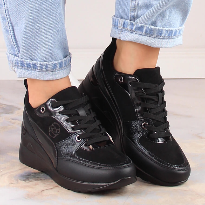 Snörningsskor för kvinnor eVento svart 1