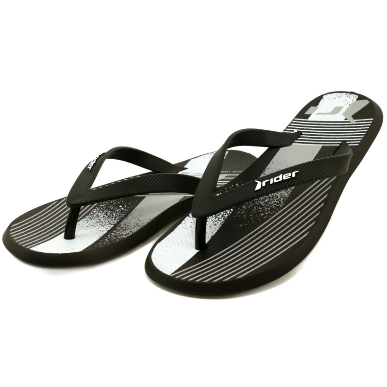 Herrtofflor Rider 83419 AH973 Svart/Vit 4