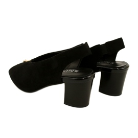 Kvinnors sandaler på Daszyński Post SA169-6 svart 4