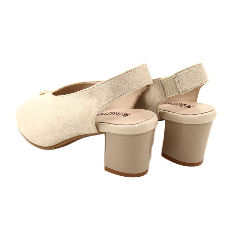 Sandaler på stolpen Daszyński SA169-6 beige 4