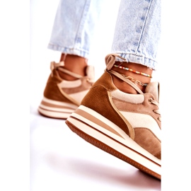 PS1 Sportskor i mocka för kvinnor Brun-Beige Elisse 2