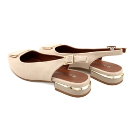 M.Daszyński Kvinnors beige pumps Daszyński SA201-9 4