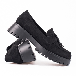 Platformskor i mocka för kvinnor svarta Shelovet 1
