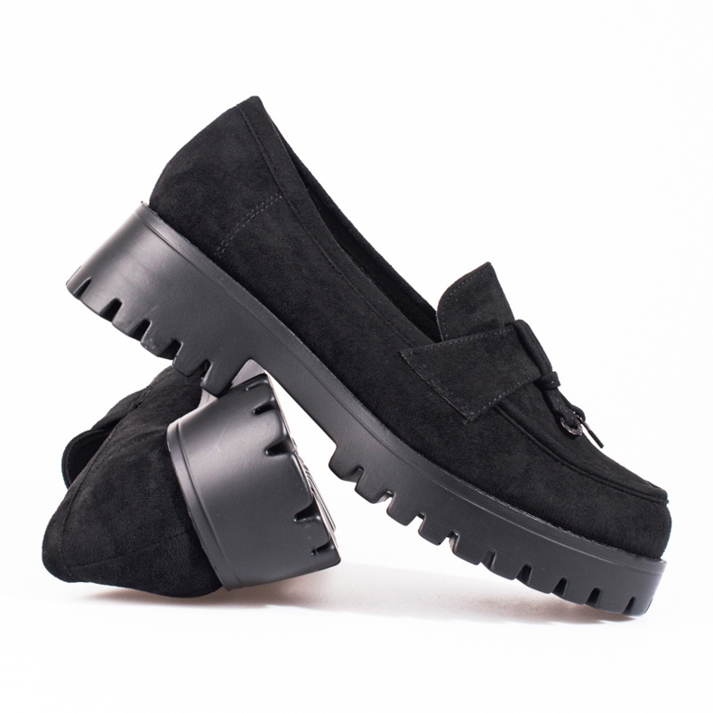 Platformskor i mocka för kvinnor svarta Shelovet 1
