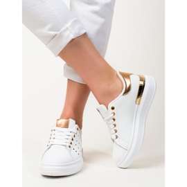 Shelovet vita sneakers med tjocka sulor 2