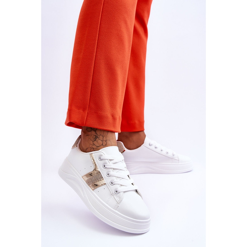 Diahna Damsneakers Vit och Guld 2