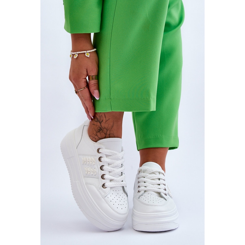 Fashionabla plattformssneakers för kvinnor Vita Claribel 1