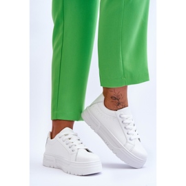 FG2 Bekväma sportskor för damplattform Vita Devan 2