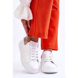 Damsportskor med dekorativt mönster Vitguld Delight 1