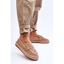 FI1 Espadrilles i mocka dam Beige Keyla 2