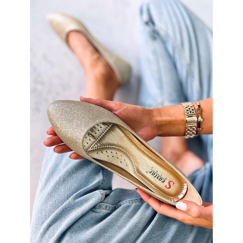 Seastar Chiesa Gold glitterballerinor gyllene 1