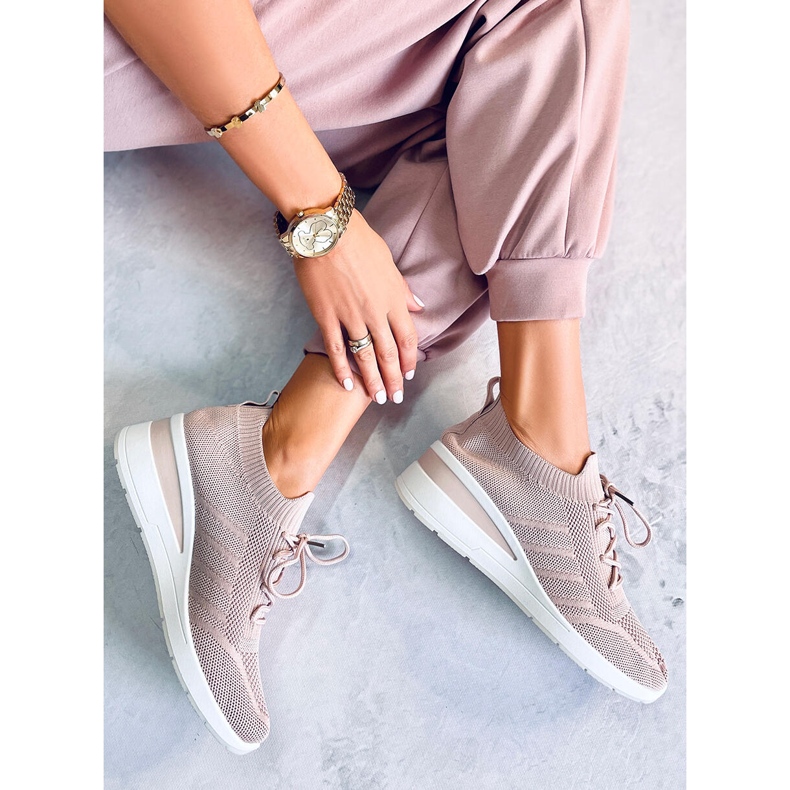 PA1 Croft Pink Hidden Wedge Trainers rosa 2