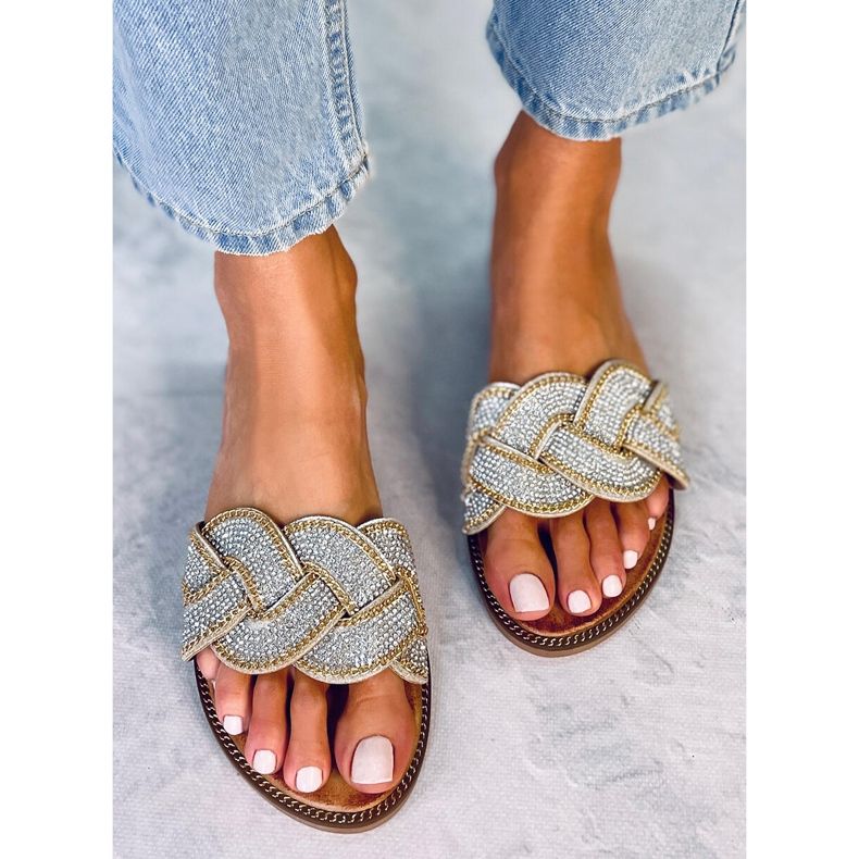 Seastar Magali Silver sliders med strass 1