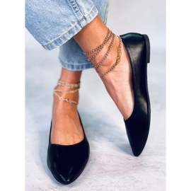 PA1 Junri Black Chain Ballerinas svart 2