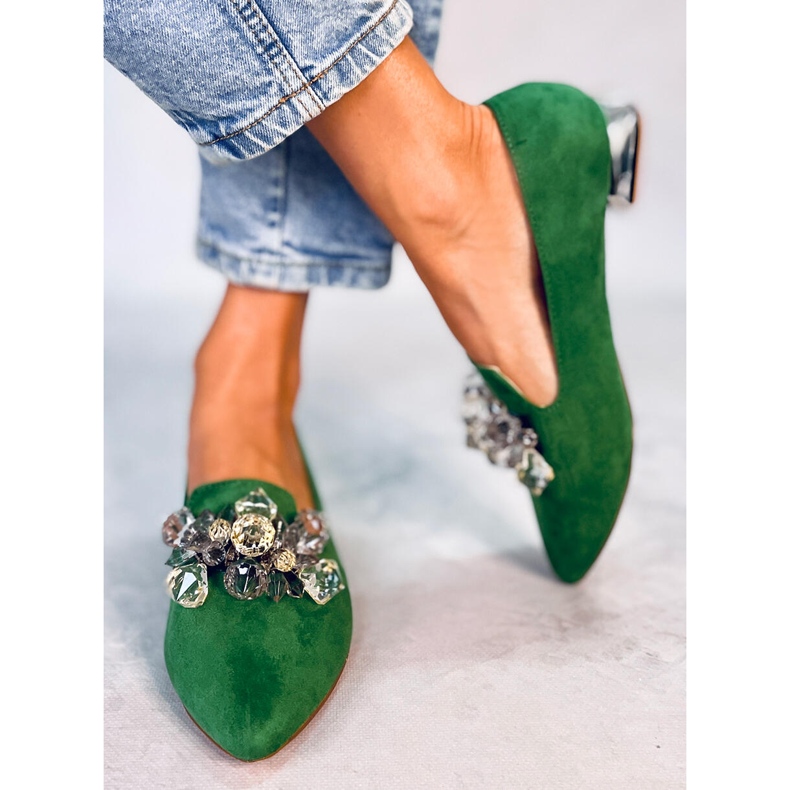 PA1 Lords loafers med Falconi Green stenar grön 1