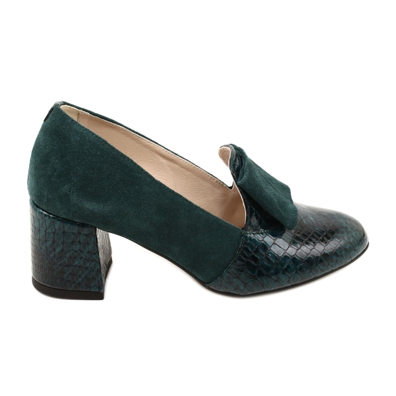 PA2 Diana Green Mocka Snakeskin Pumps grön 1