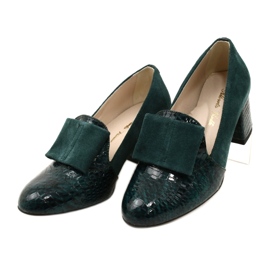 PA2 Diana Green Mocka Snakeskin Pumps grön 4