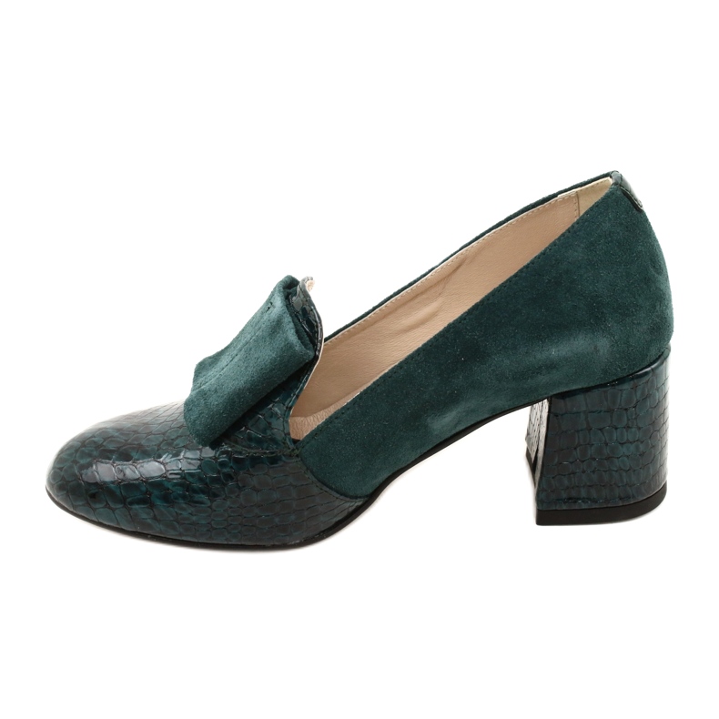 PA2 Diana Green Mocka Snakeskin Pumps grön 3