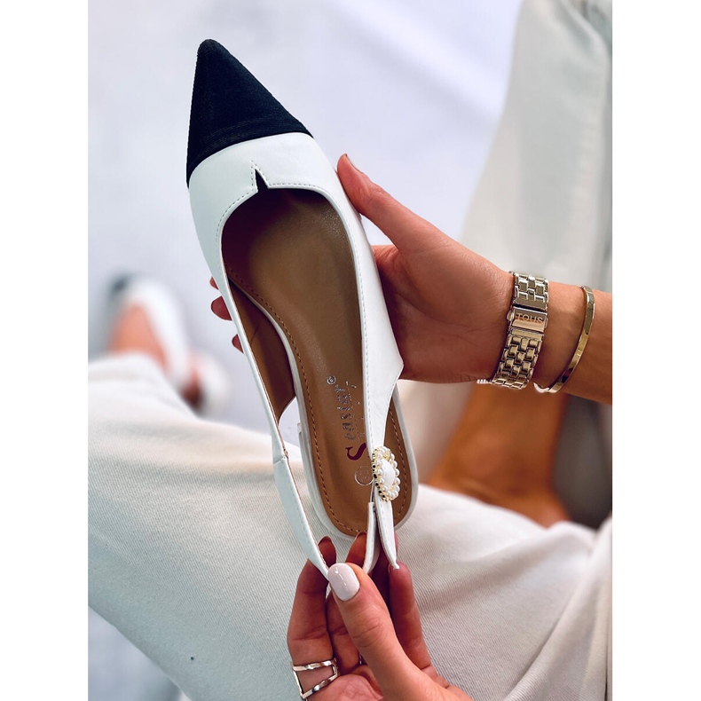 Seastar Sandaler med öppen klack från Sanaz White vit 2