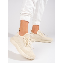 Shelovet beige sneakers för kvinnor 1