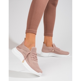 Damtextil sportskor Shelovet puderrosa 1