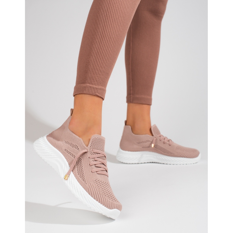 Damtextil sportskor Shelovet puderrosa 1