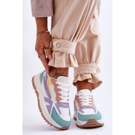 FI1 Moderiktiga plattformssportskor för kvinnor Flerfärgade Georgette mångfärgad 1