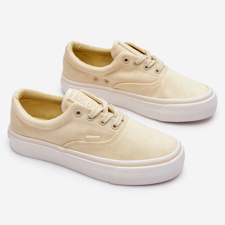 Big Star Fabric Platform Sneakers LL274144 Ljusgul 1
