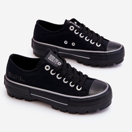 Tyg Plattform Sneakers Big Star LL274149 Svart 1