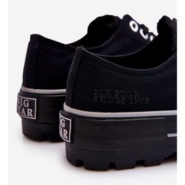 Tyg Plattform Sneakers Big Star LL274149 Svart 2