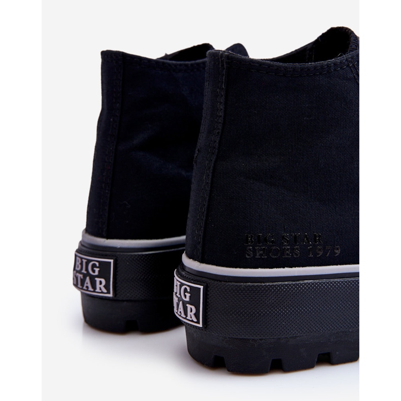 High Textile Platform Sneakers Big Star LL274155 Svart 1