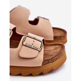 Klassiska Big Star Tofflor för kvinnor LL274478 Beige 1