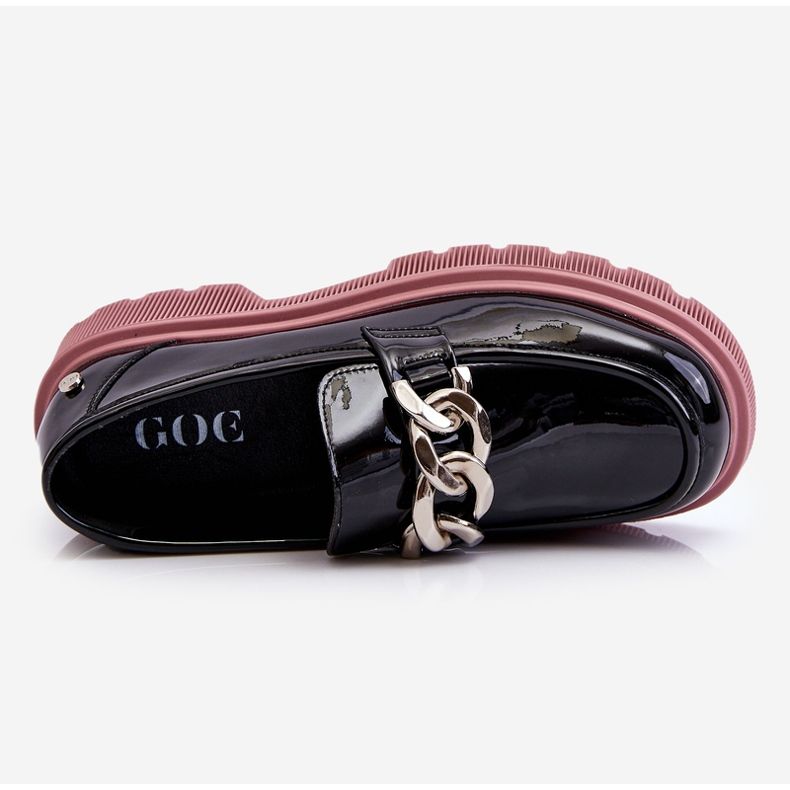 Patentmockasiner med kedja GOE LL2N4039 Svart-lila 1