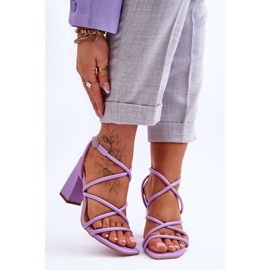 Klassiska högklackade sandaler Lila Lucetta violett 1