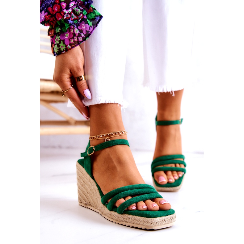 FJ1 Gröna Louisianasandaler i mocka 2