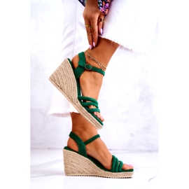 FJ1 Gröna Louisianasandaler i mocka 3