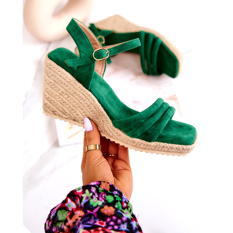 FJ1 Gröna Louisianasandaler i mocka 7