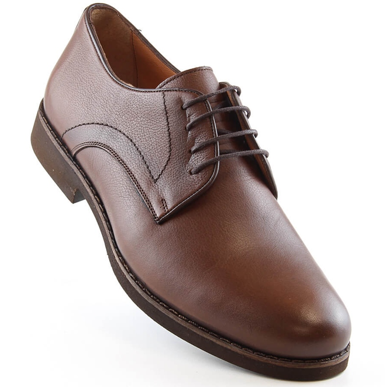 Bruna läderskor med snörning för män T.Sokolski W21-903 1